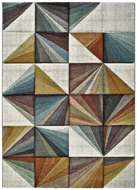 Moma Alfombra geométrica Alexa 22971 Multi