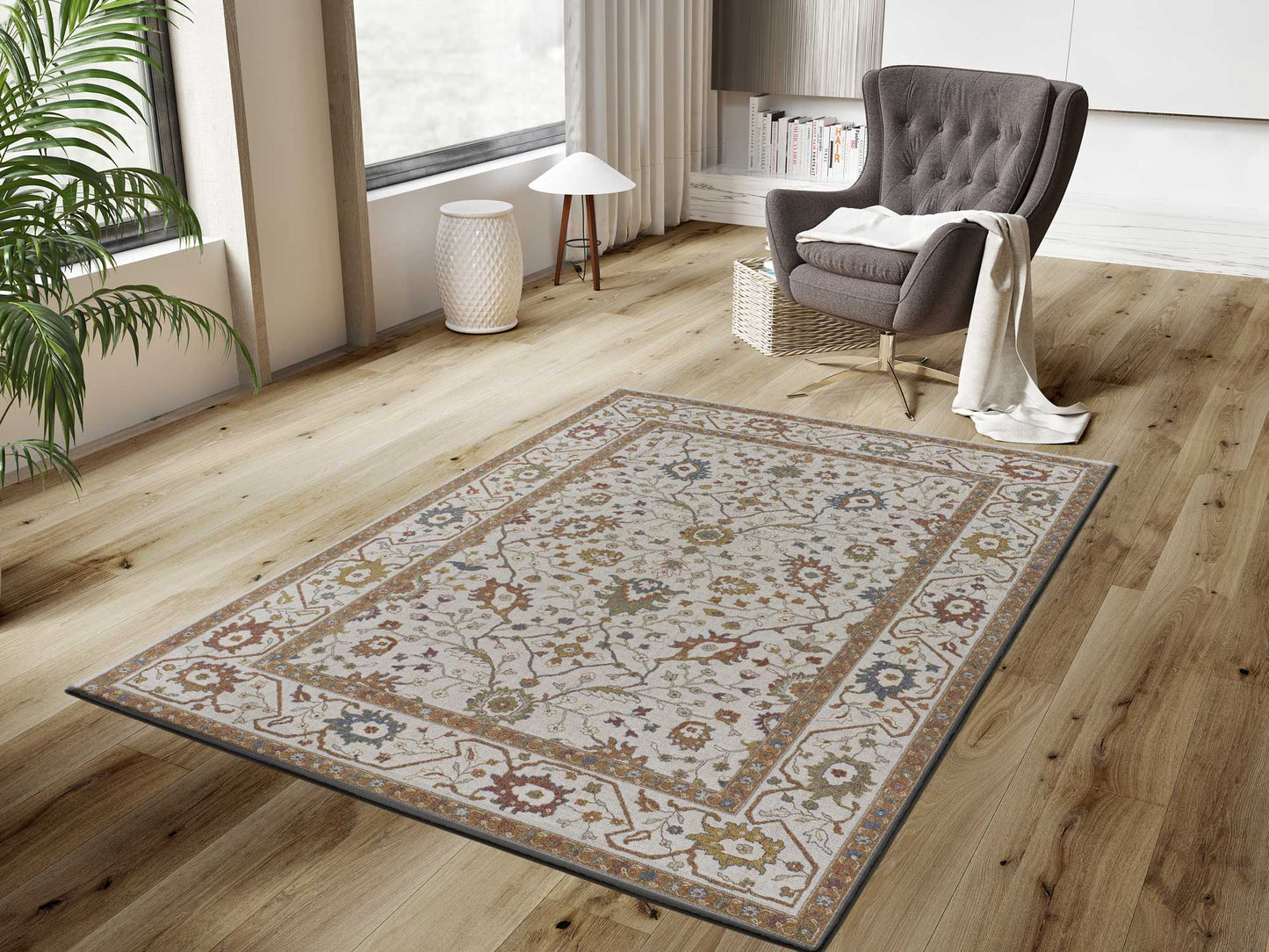 Moma Alfombra vintage en viscosa Anthea 01 Multicolor ambiente