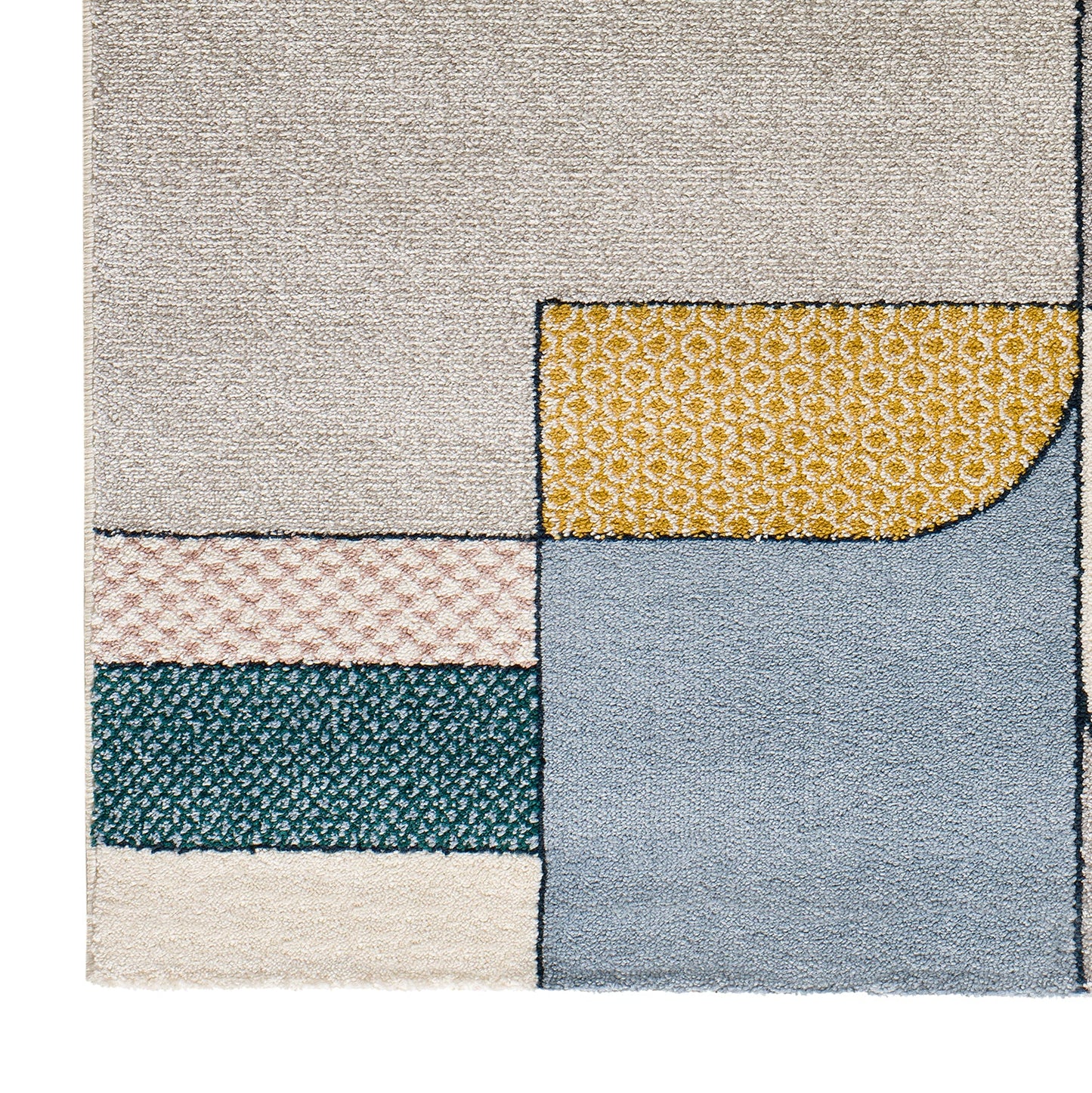 Moma Alfombra geométrica Ashley 495 Multicolor esquina