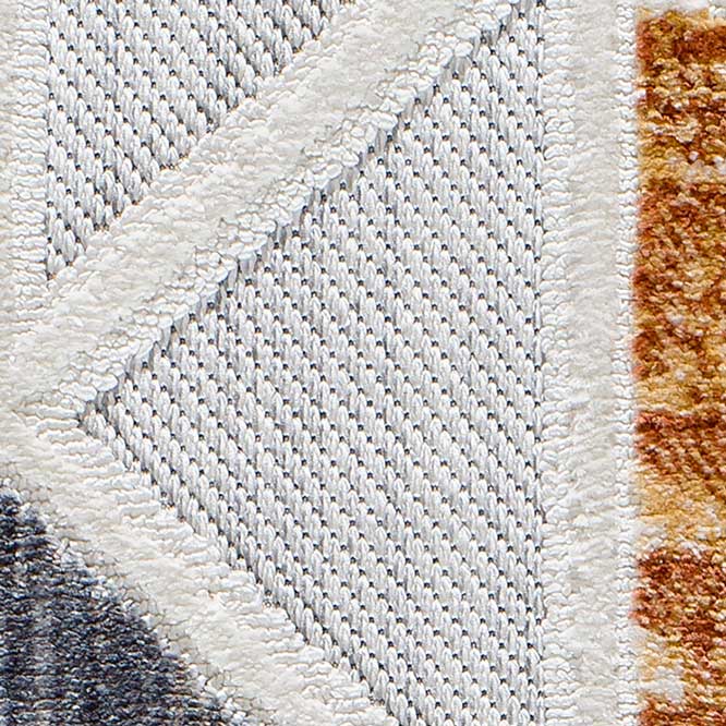 Moma Alfombra geométrica con relieve y flecos Broadway 4840 Multi zoom