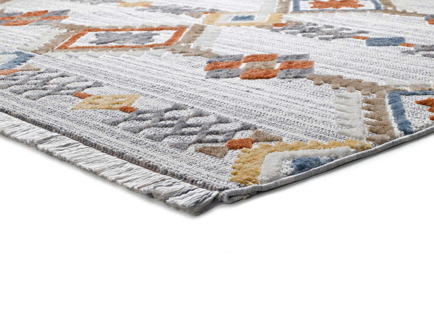 Moma Alfombra étnica con relieve y flecos Broadway 5183 Multi fmacro
