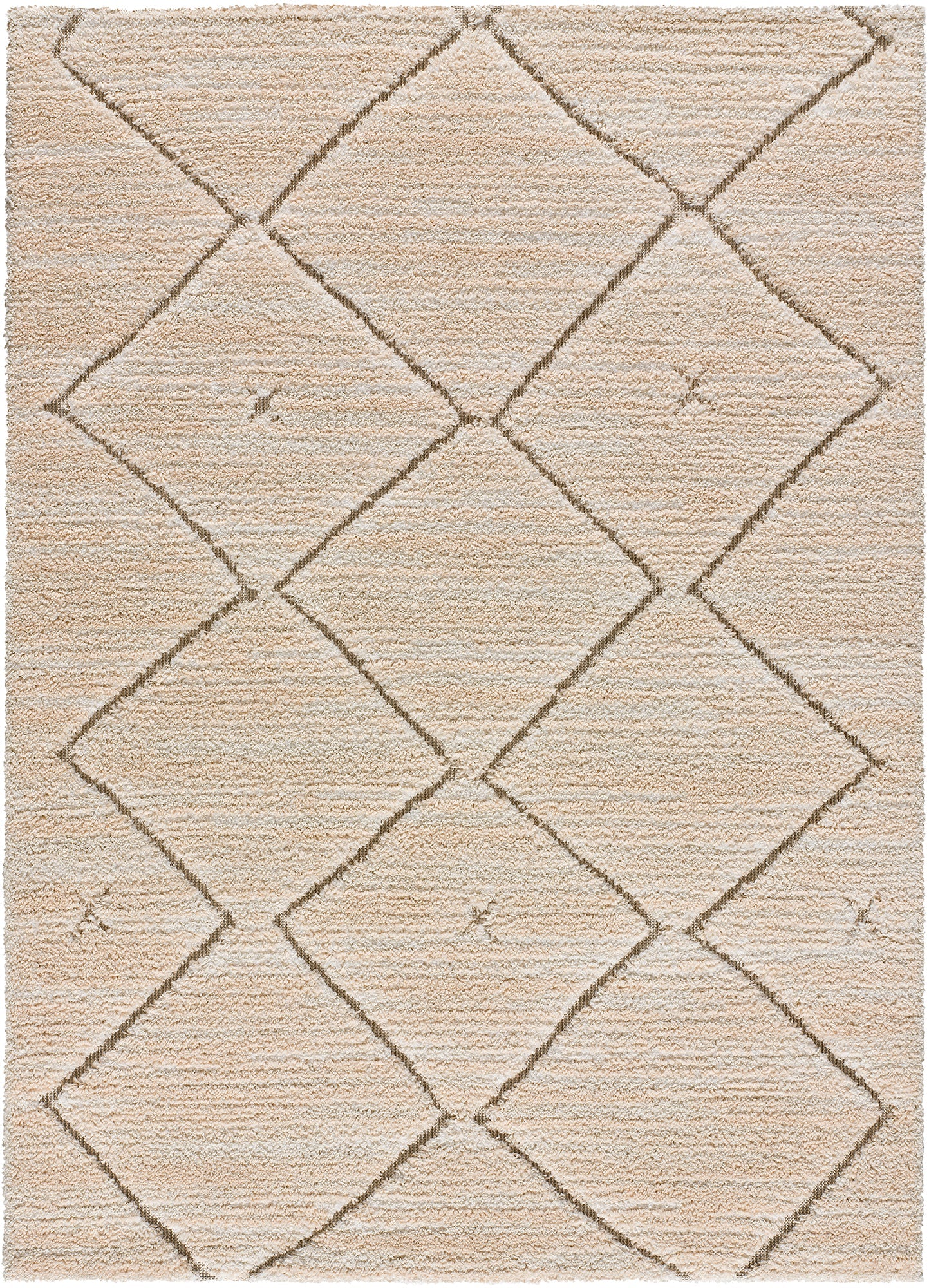 Alfombra étnica con relieve Enya 8575 Beige | Moma