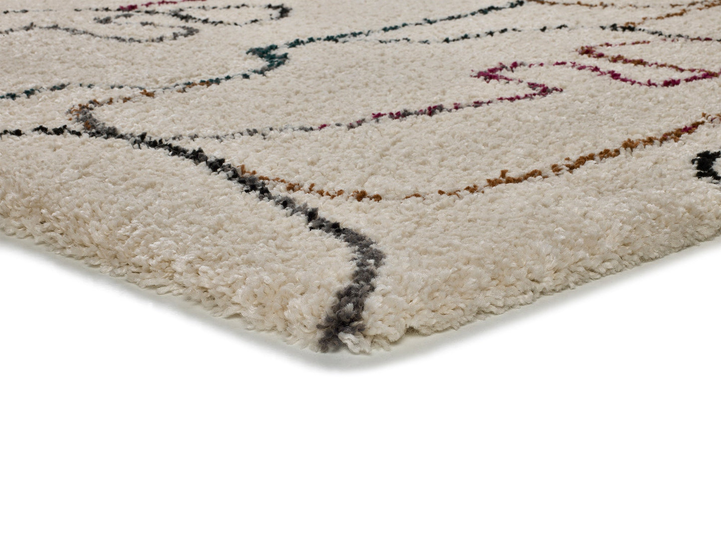 Moma Alfombra tipo shaggy Ikone 229 Blanco macro