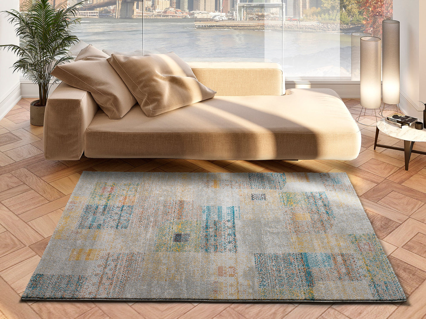 Moma Alfombra étnica Indie 16581 Multicolor ambiente