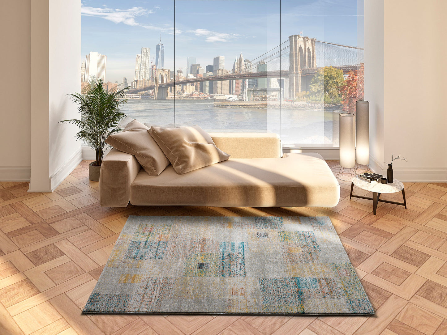Moma Alfombra étnica Indie 16581 Multicolor ambiente