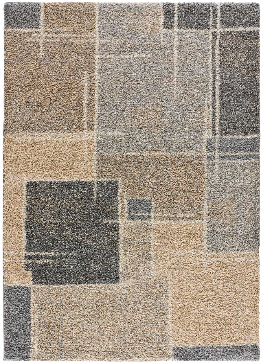 Moma Alfombra geométrica de pelo largo Irati 8715 Beige