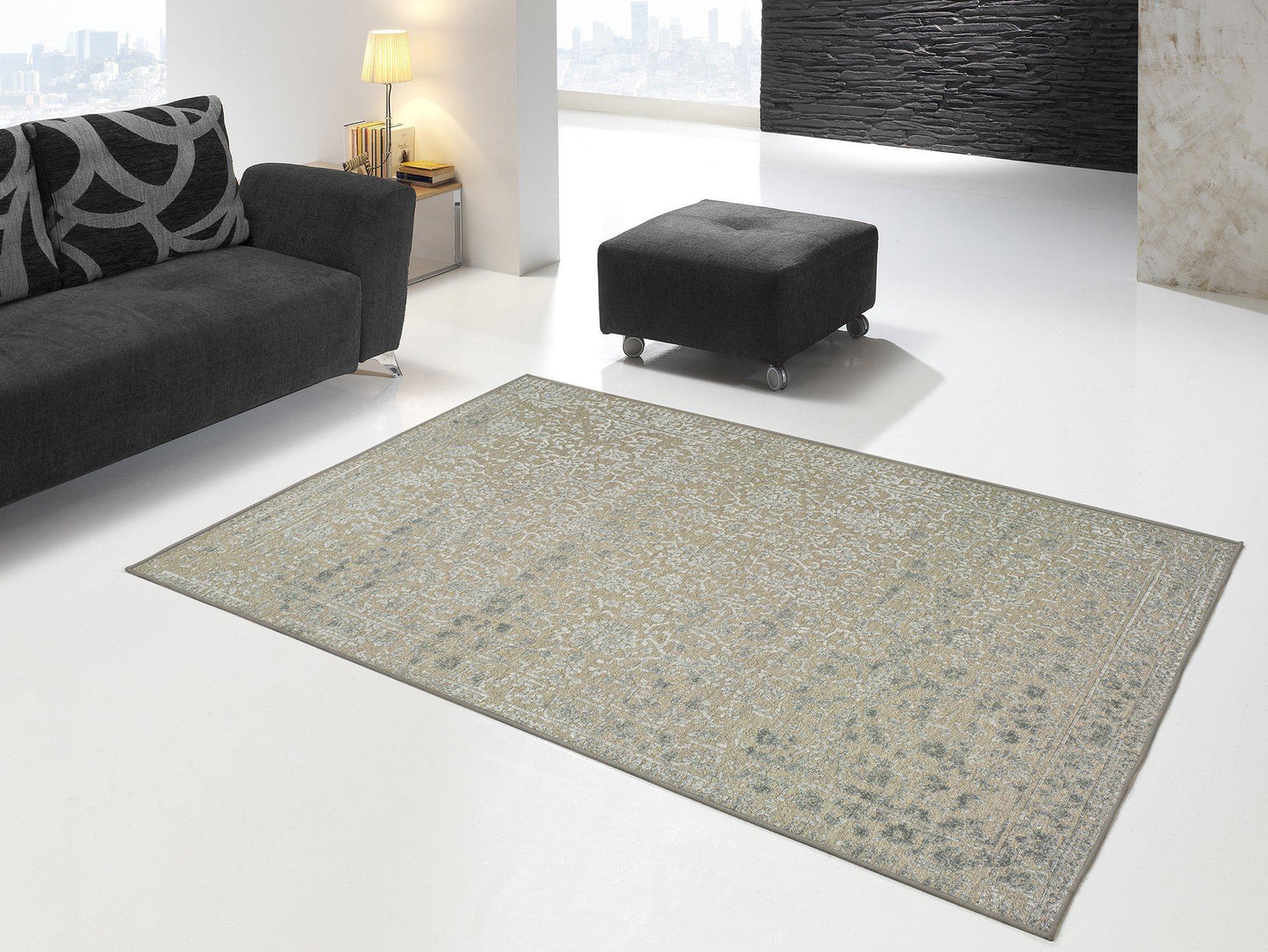 Moma Alfombra de lana Isabella 603 Plata Ambiente