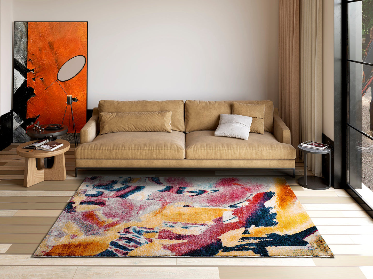 Moma Alfombra abstracta Lavina 16636 Multicolor ambiente