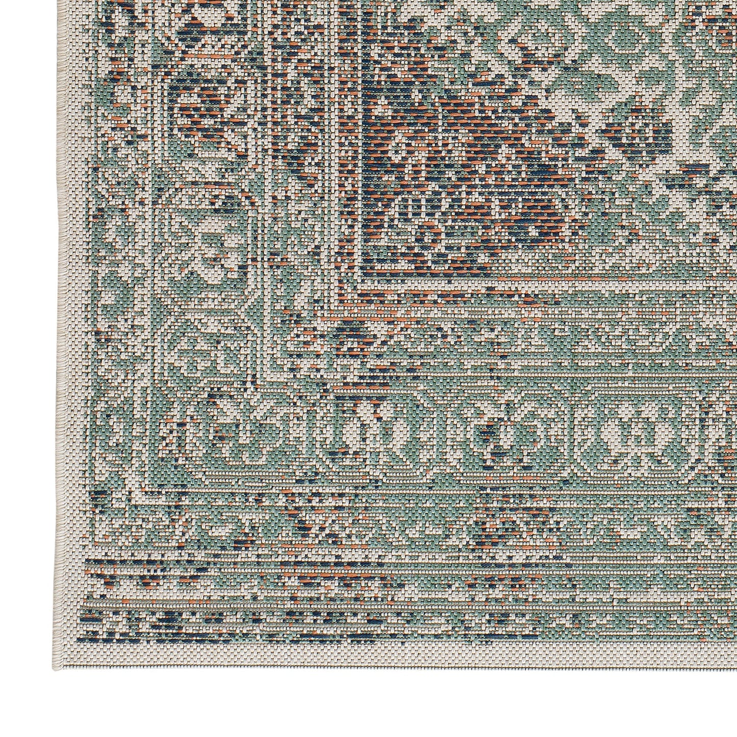 Moma Alfombra vintage Indoor-Outdoor Lucca 101 Multicolor esquina