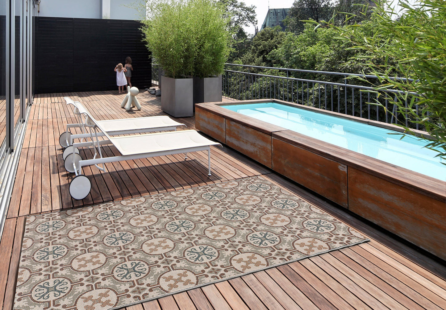 Moma Alfombra vintage Indoor-Outdoor Lucca 6108 Multicolor ambiente