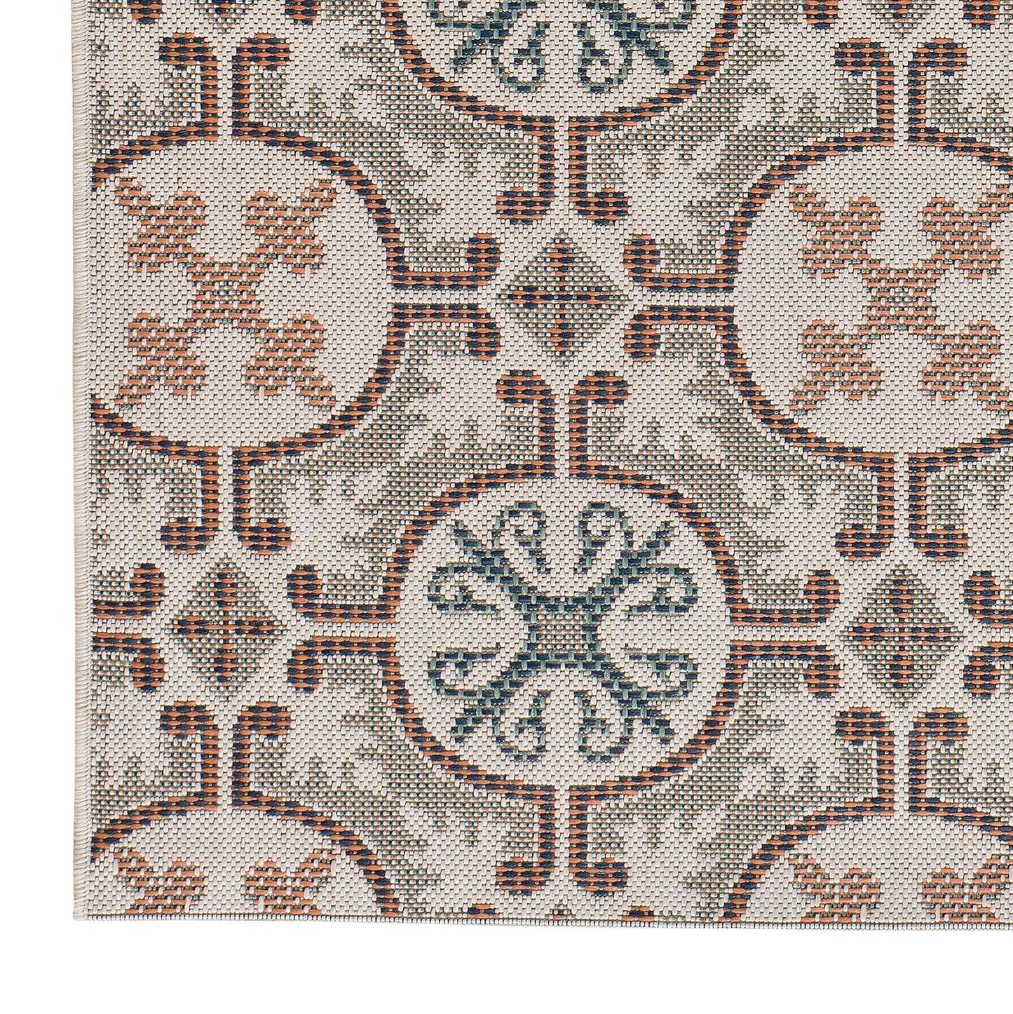 Moma Alfombra vintage Indoor-Outdoor Lucca 6108 Multicolor esquina