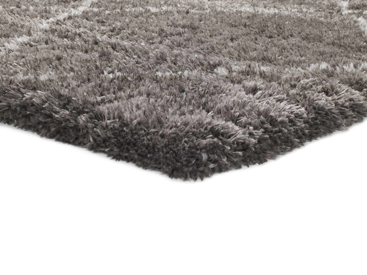 Moma Alfombra shaggy rombos Lynn 7902 gris macro