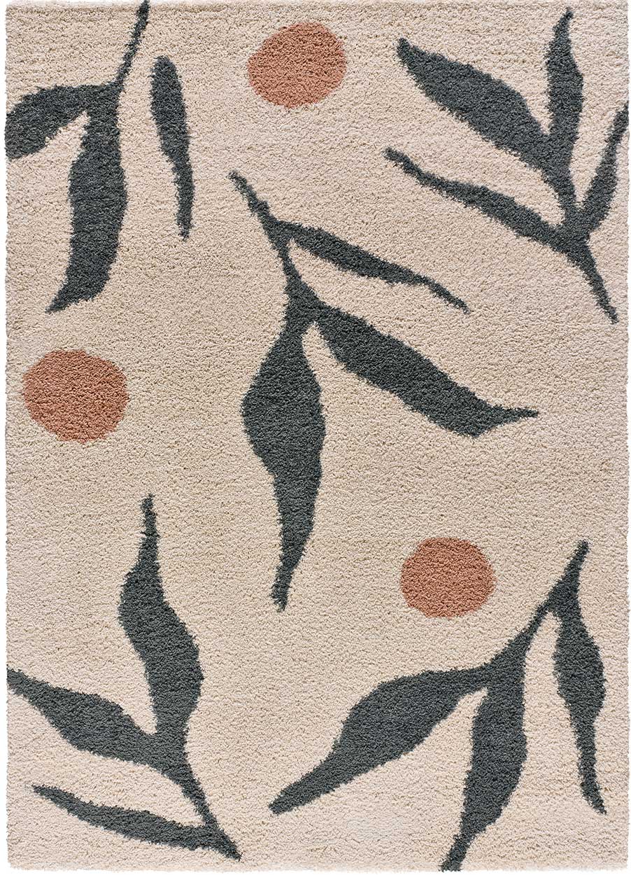 Moma Alfombra geométrica de pelo alto y colores empolvados Maris 62623 Multicolor