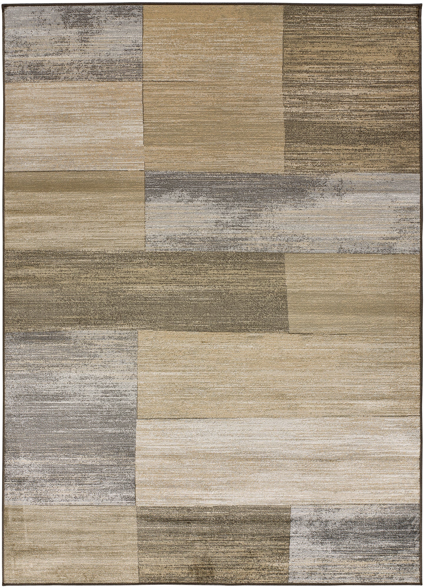 Moma alfombra geométrica en tonos beige y estilo vintage. Alfombra Martina