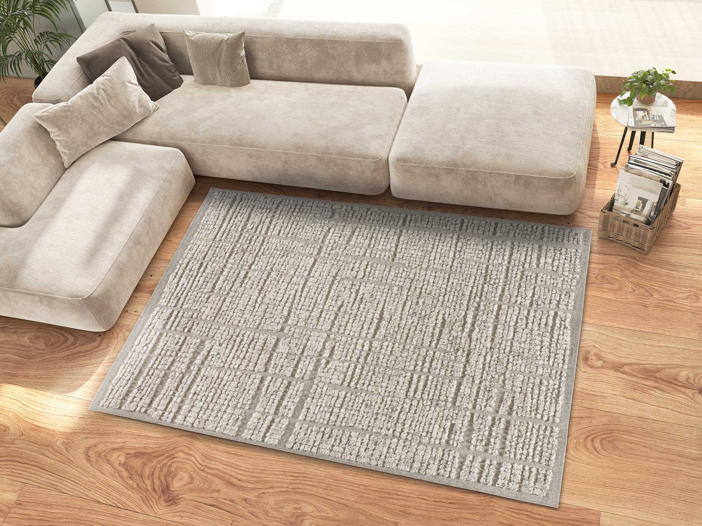 Moma Alfombra de lana Mirtha 932 Beige ambiente