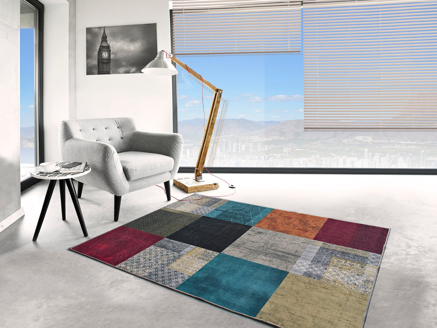 Moma Alfombra vintage Neila 1300 Multicolor ambiente