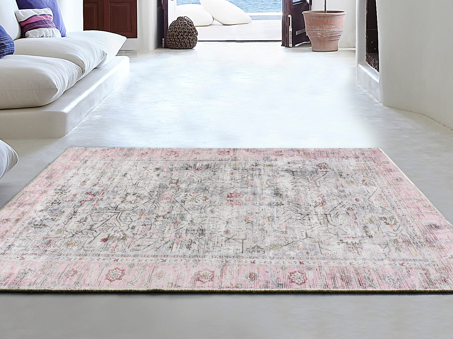 Moma Alfombra vintage Neila 1305 Crema ambiente zoom