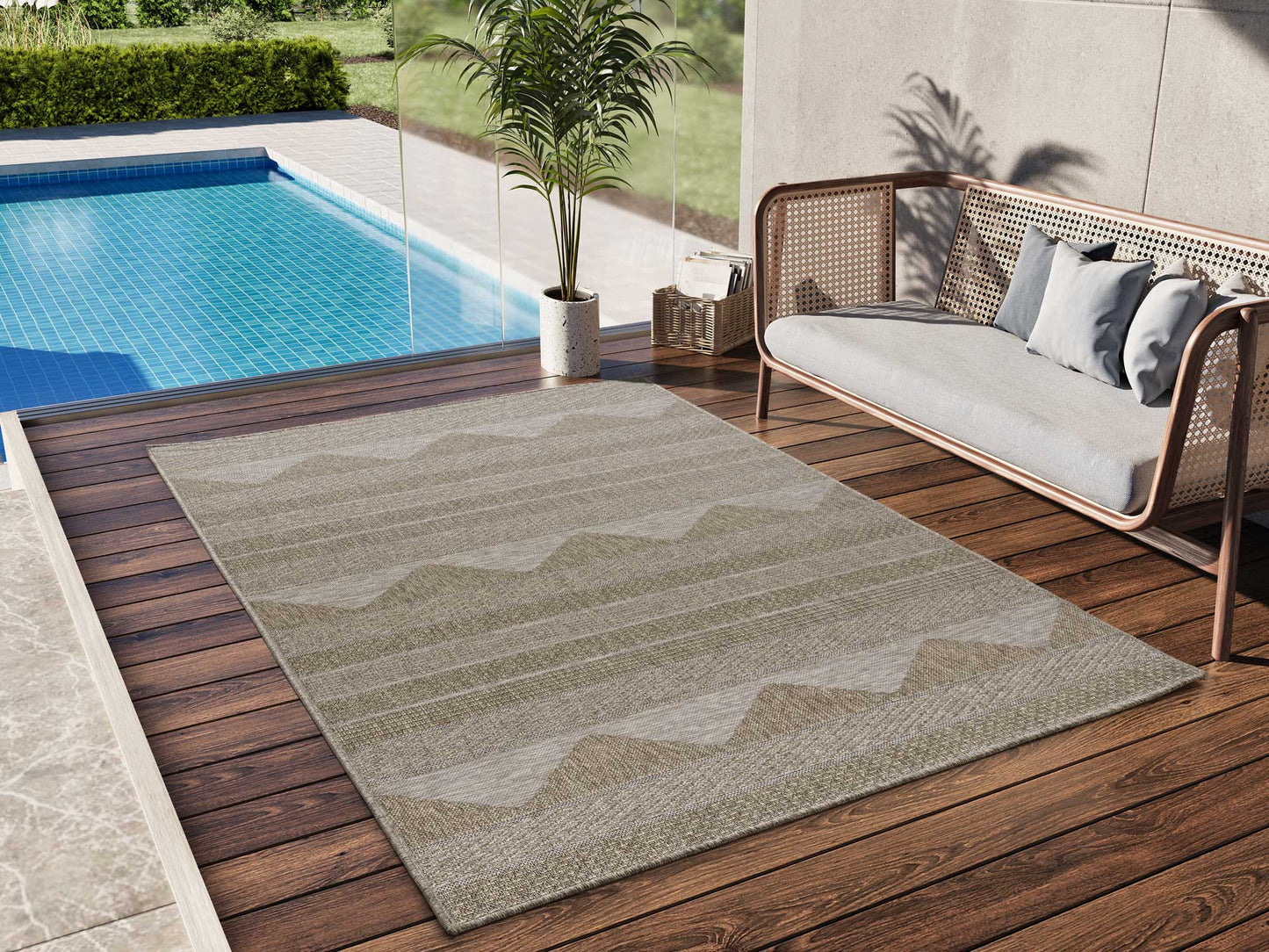 Moma Alfombra de exterior Oria 8113 Natural ambiente