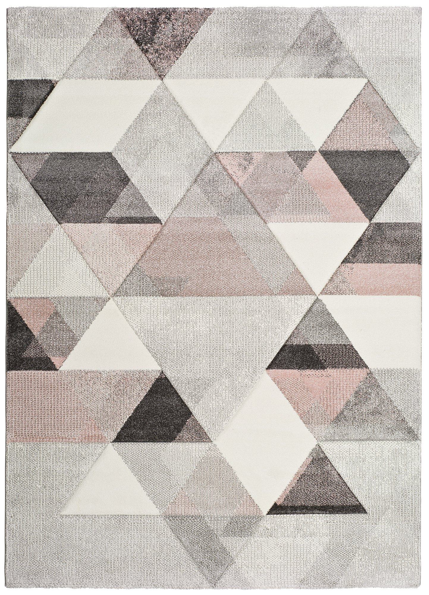 Moma Alfombra geométrica Pinky 22405 rosa