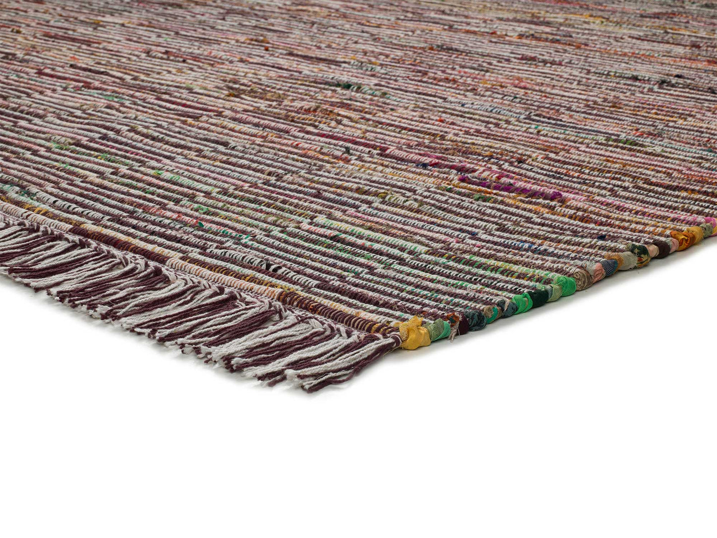 Moma Alfombra reciclada con flecos Recraft 690 Multicolor macro