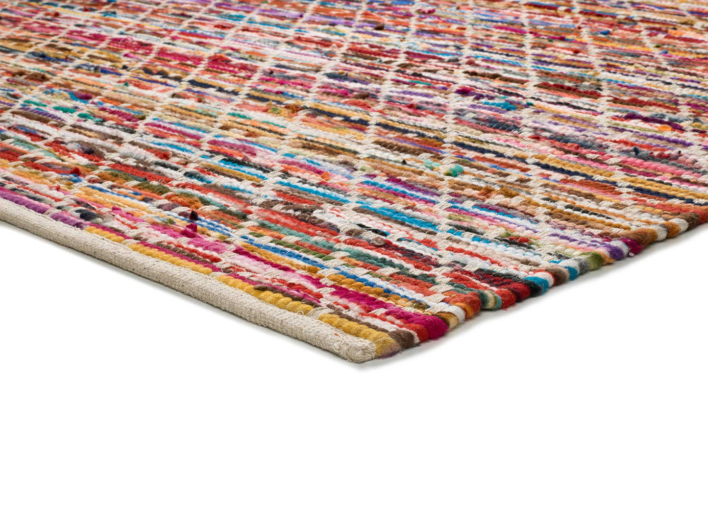 Moma Alfombra reciclada Reunite 622 Multicolor reversible macro