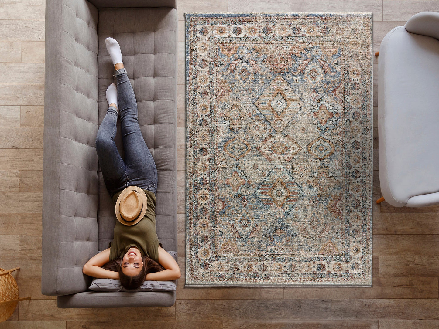 Moma Alfombra vintage Saida 35045 Multicolor ambiente