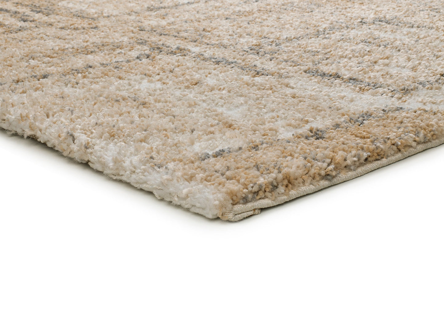 Moma Alfombra étnica con relieve Serene 8696 Beige macro