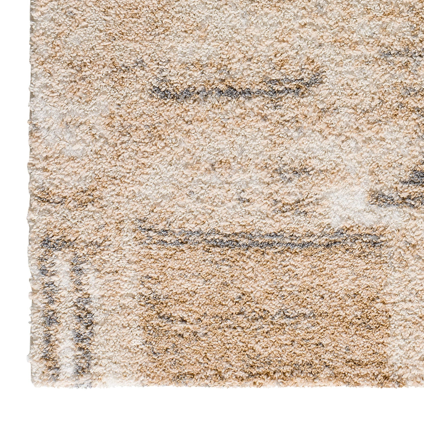 Moma Alfombra étnica con relieve Serene 8696 Beige esquina