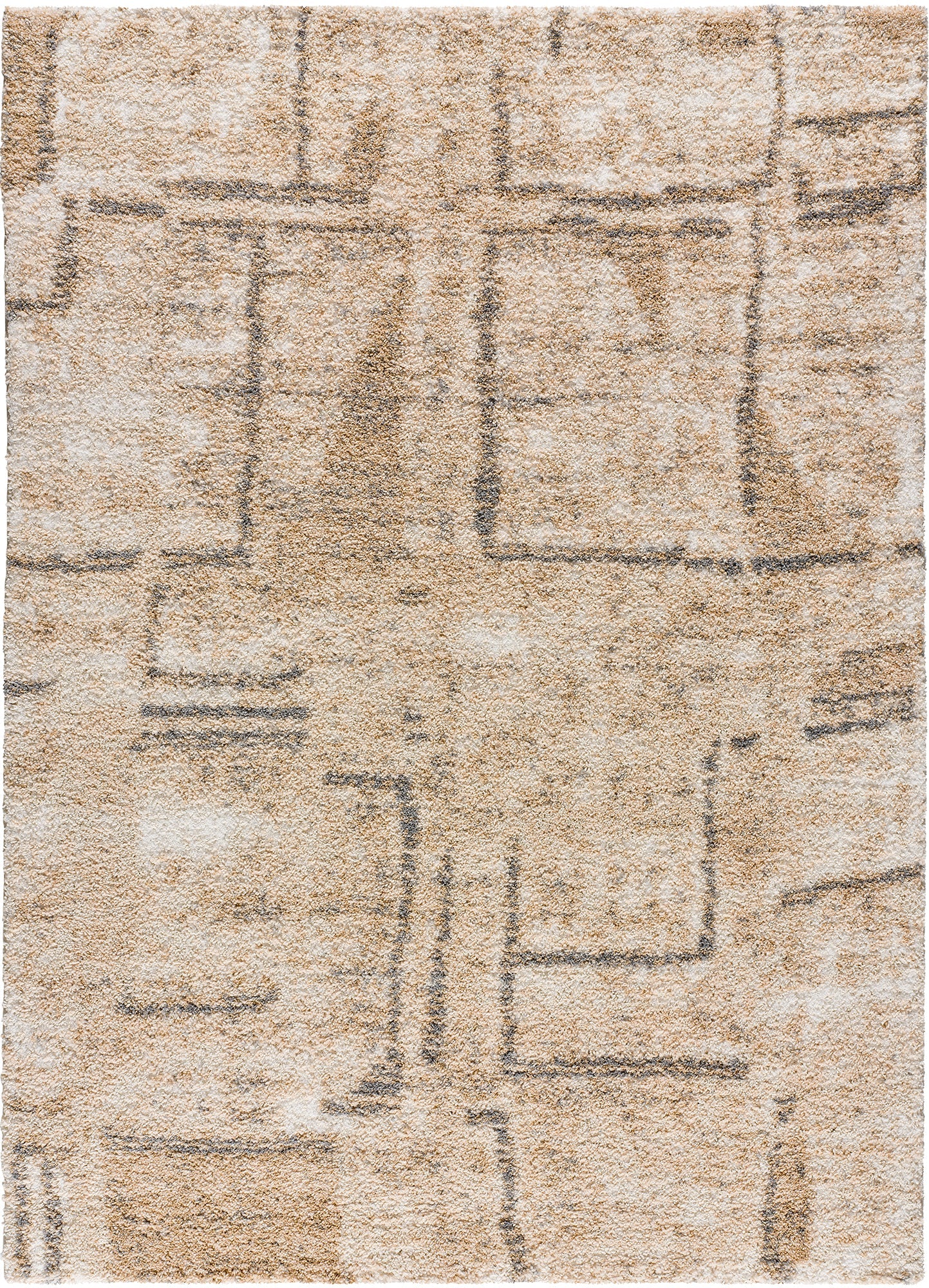 Moma Alfombra étnica con relieve Serene 8696 Beige