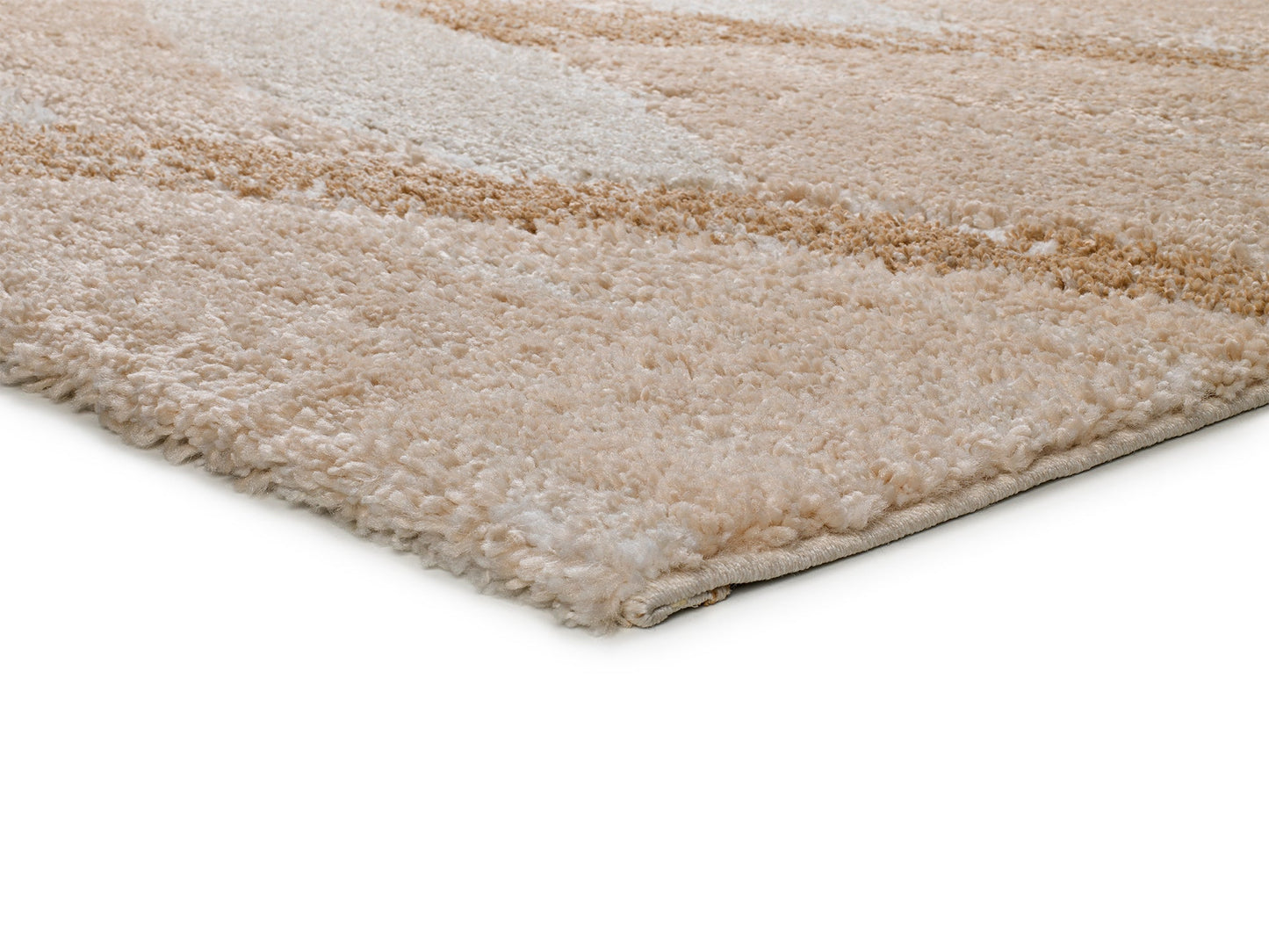 Moma Alfombra geométrica con relieve Serene 8701 Beige macro