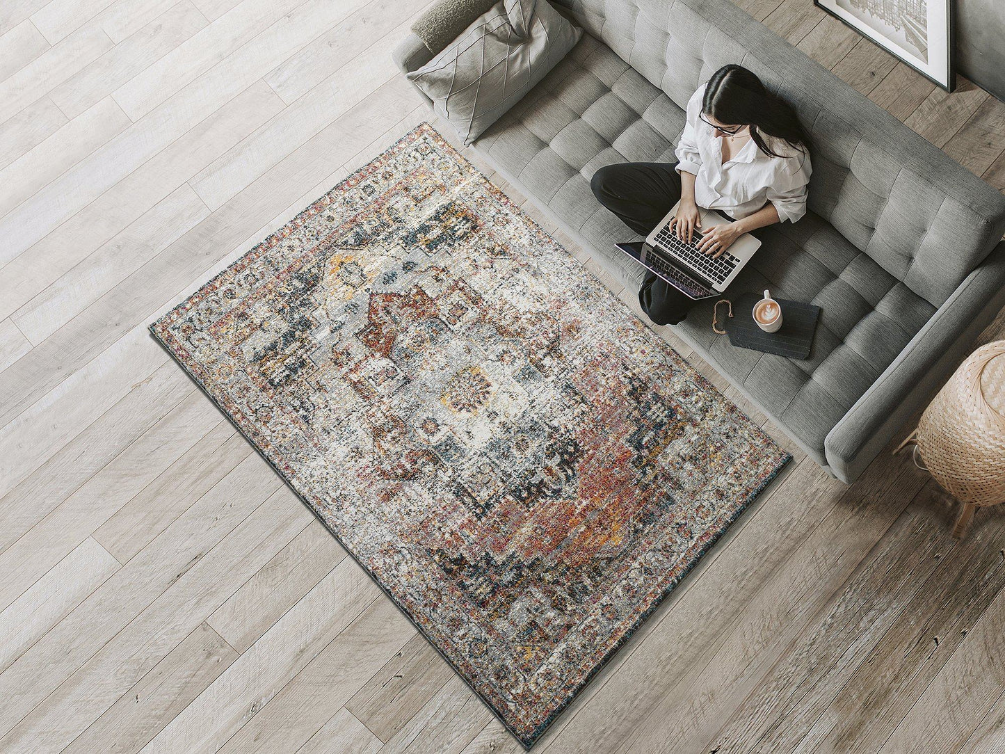 Moma Alfombra vintage Shiraz 16554 Multicolor Ambiente
