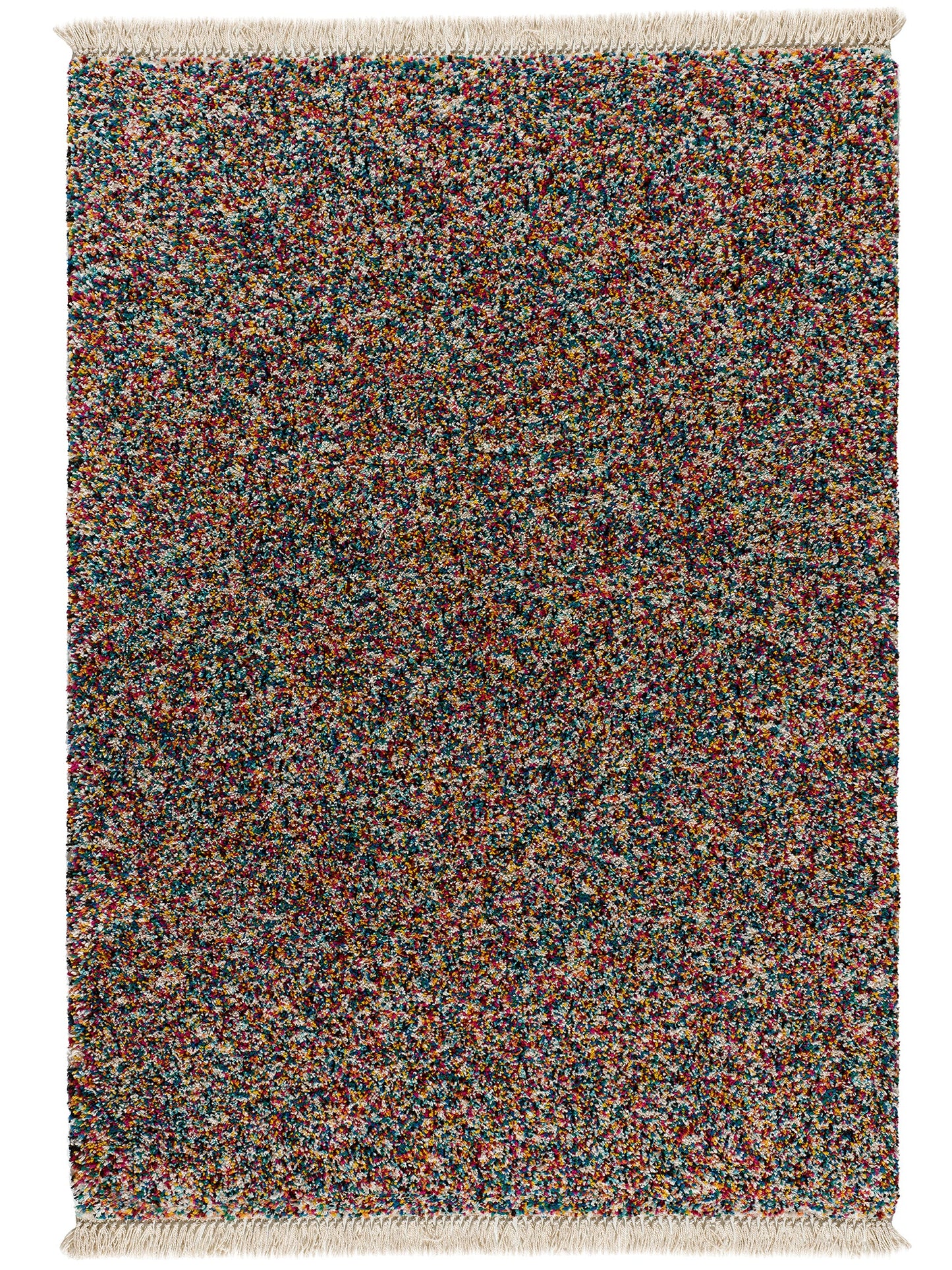 Moma Alfombra de pelo largo con flecos Yebel 003 Multicolor