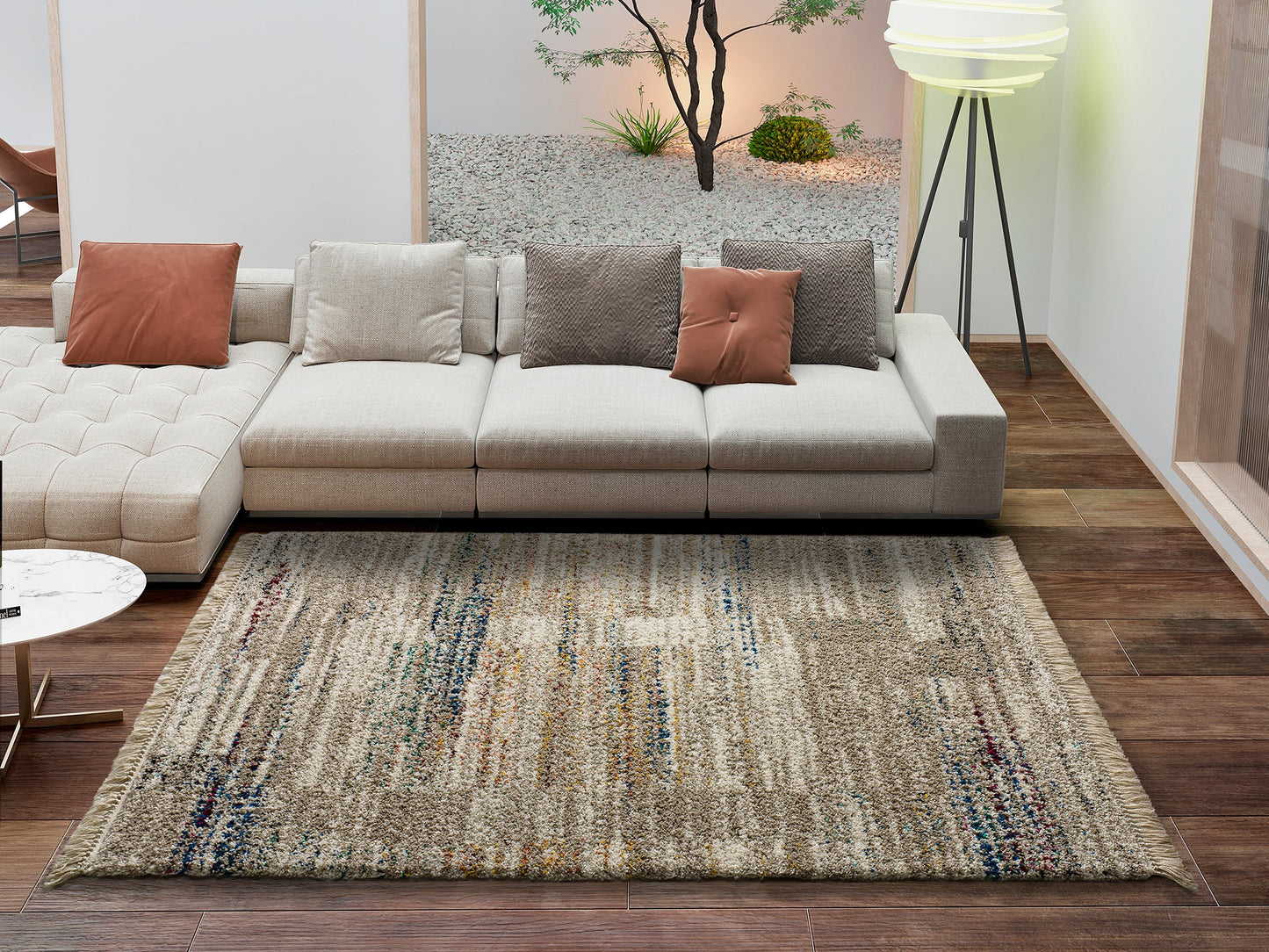 Moma Alfombra de pelo largo con flecos Yebel 809 Multicolor ambiente