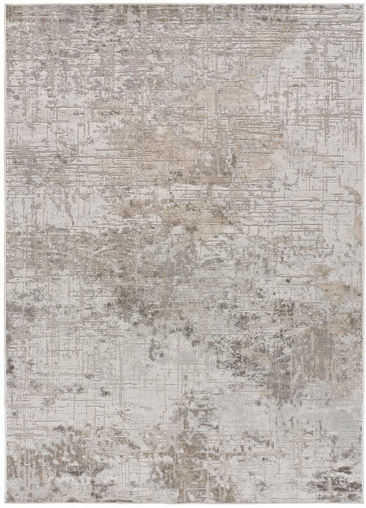 Moma Alfombra vintage en viscosa Arlette 11 Beige