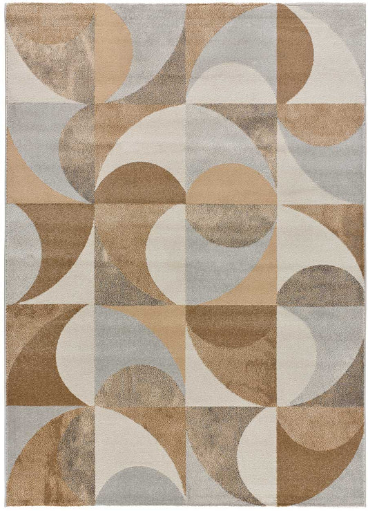 Moma Alfombra geométrica Cream 12651 Beige