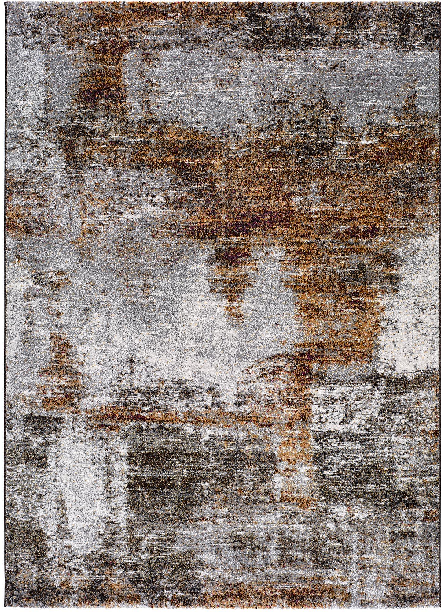 Moma Alfombra abstracta Shiraz 16568 Mostaza