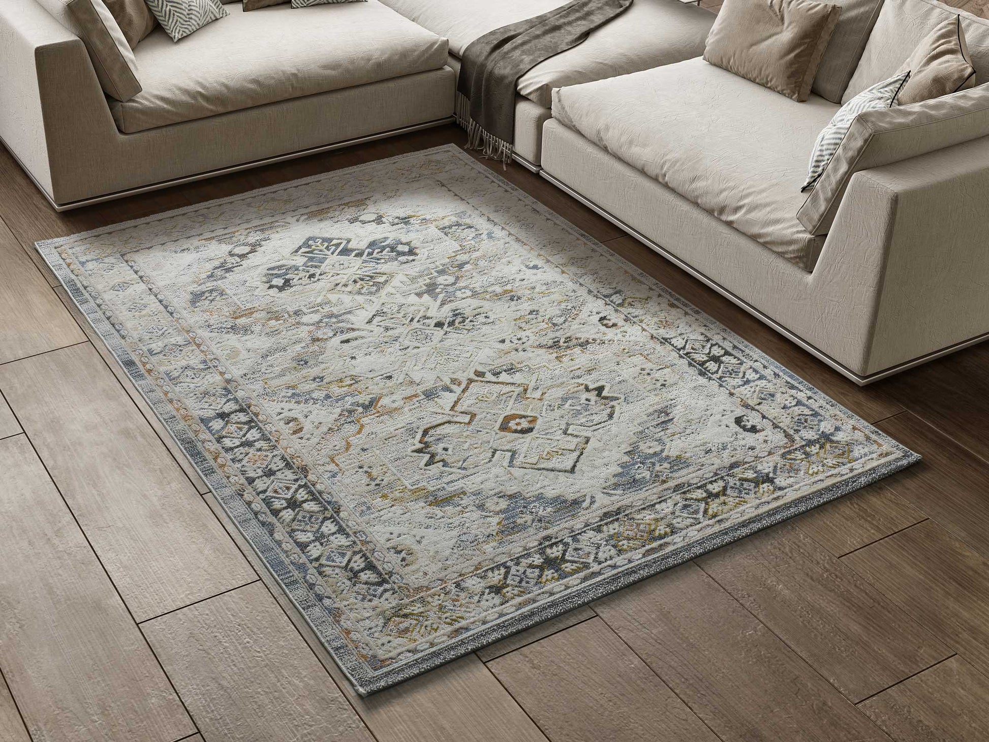 Moma Alfombra vintage Springs 2185 Multicolor ambiente