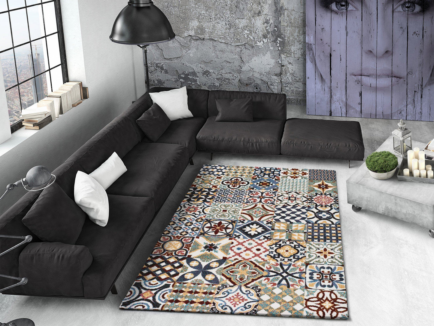 Moma Alfombra hidráulica Moar 16192 multicolor ambiente